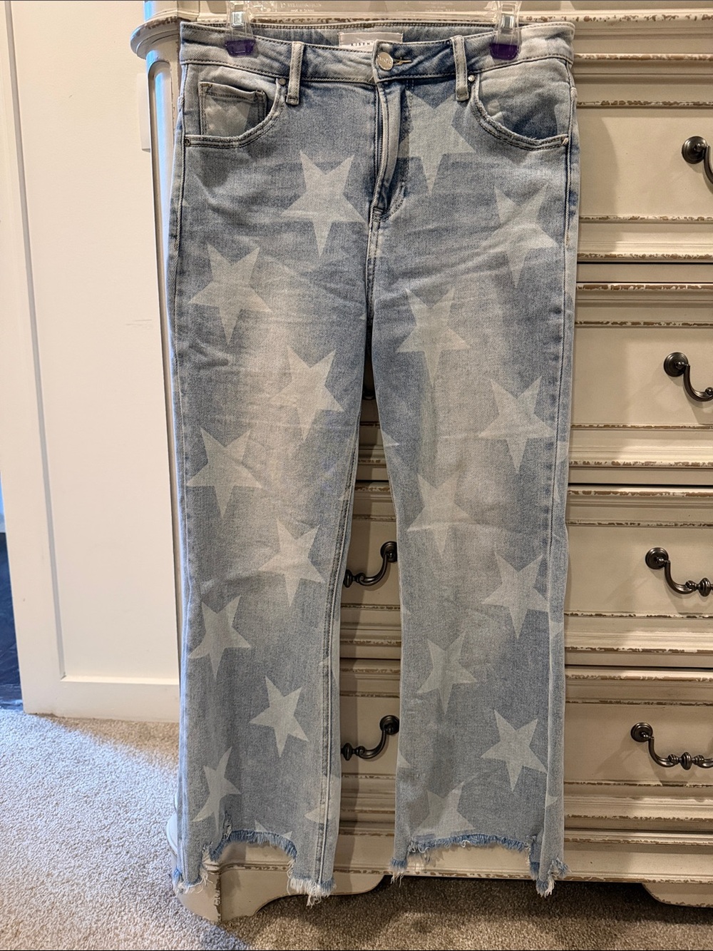 RISEN STAR PRINT STRAIGHT LEG JEANS - nondistressed - Picture 7 of 11